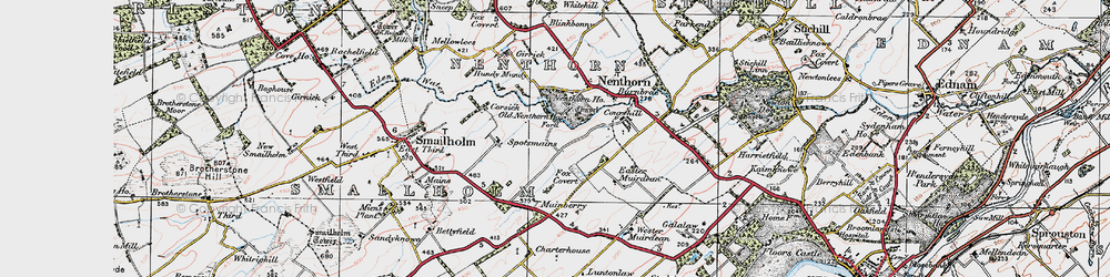 Old map of Old Nenthorn in 1926
