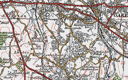 Old map of Old Park in 1921