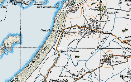 Old map of Old Passage in 1919