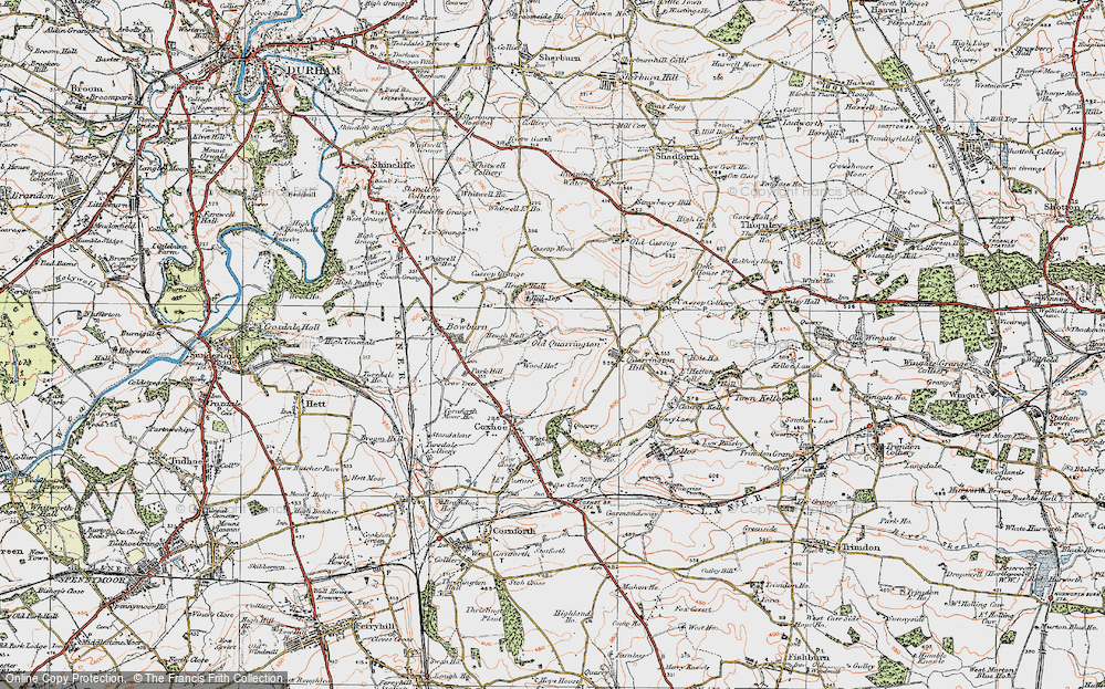 Old Map of Old Quarrington, 1925 in 1925