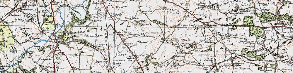 Old map of Old Quarrington in 1925