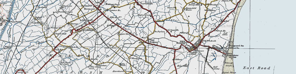 Old map of Wheelsgate in 1921