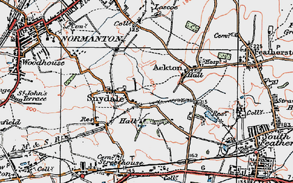 Old map of Old Snydale in 1925
