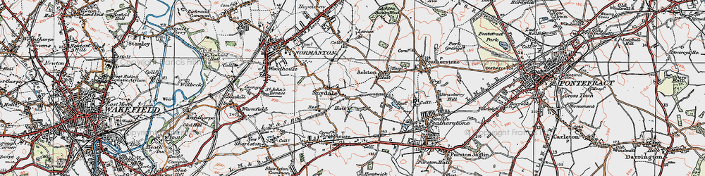 Old map of Old Snydale in 1925