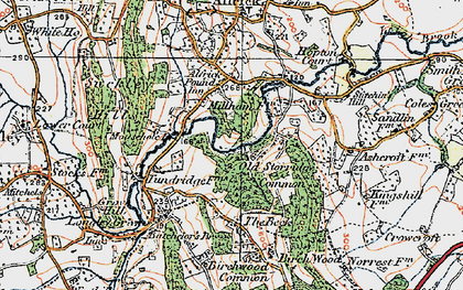 Old map of Old Storridge Common in 1920