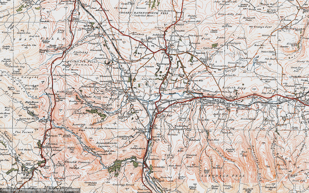 Old Map of Old Tebay, 1925 in 1925