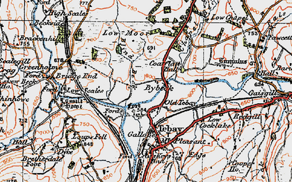 Old map of Old Tebay in 1925
