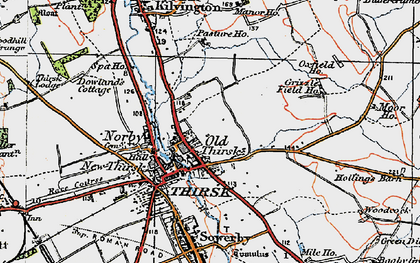 Old map of Old Thirsk in 1925