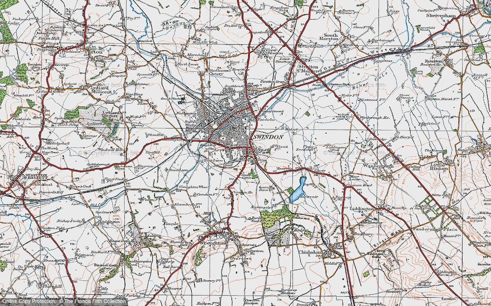 Old Map of Old Town, 1919 in 1919