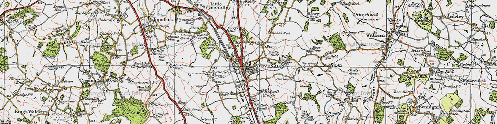 Old map of Old Town in 1920