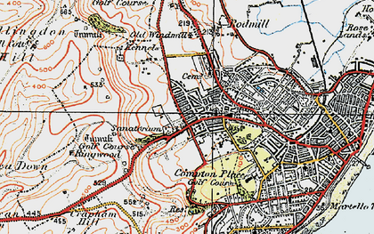 Old map of Old Town in 1920