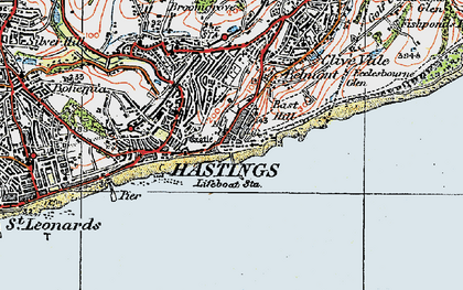 Old map of Old Town in 1921