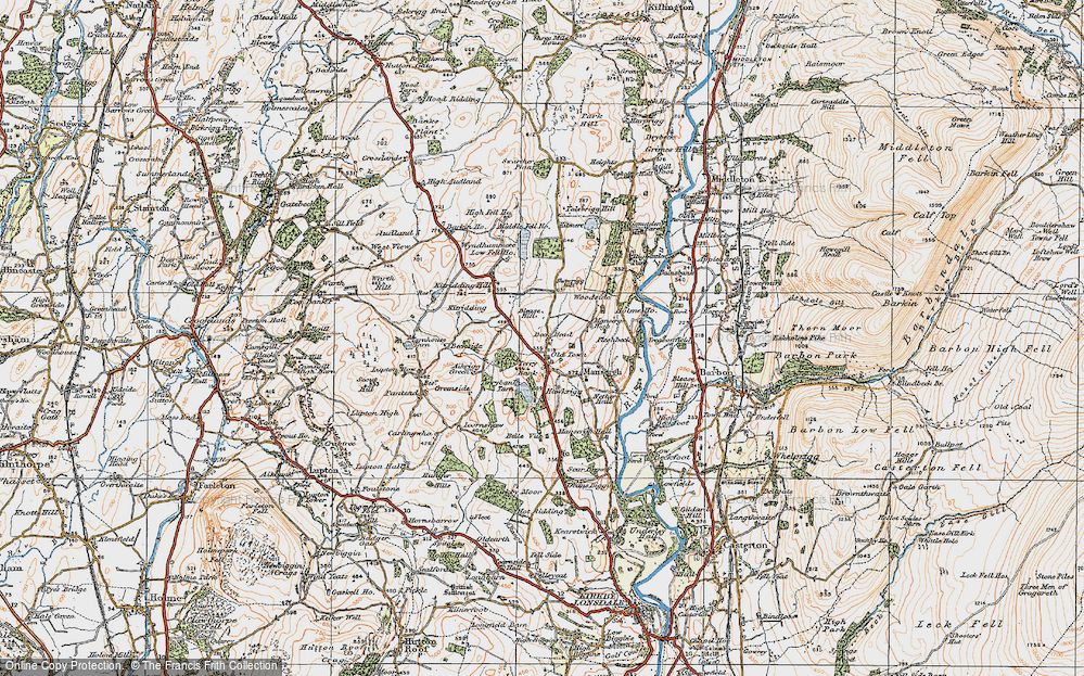Old Map of Historic Map covering Wyndhammere in 1925