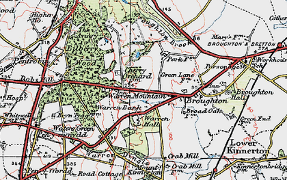 Old map of Old Warren in 1924