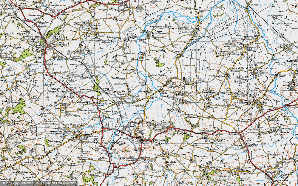 Old Map of Old Way, 1919 in 1919