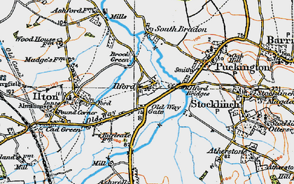 Old map of Old Way in 1919
