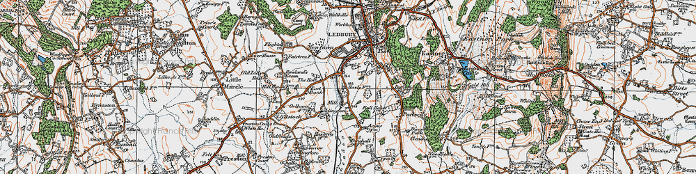 Old map of Old Wharf in 1920