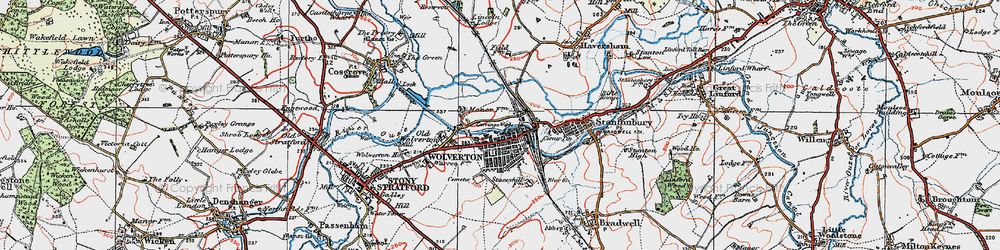 Old map of Old Wolverton in 1919