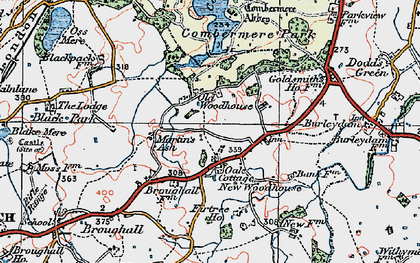 Old map of Martin's Ash in 1921
