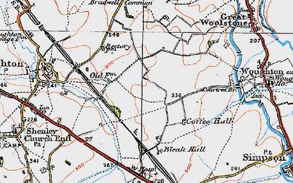 Old map of Oldbrook in 1919