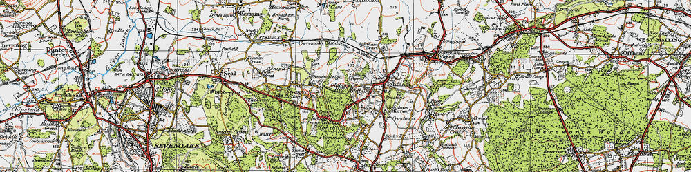 Old map of Oldbury in 1920