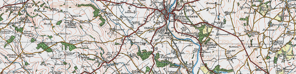 Old map of Oldbury in 1921