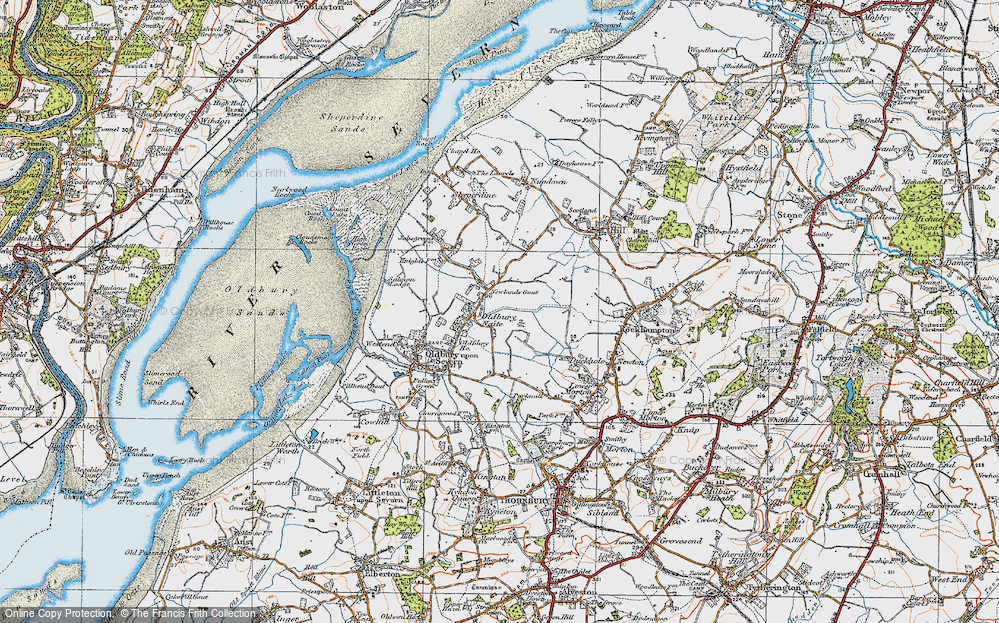 Old Map of Oldbury Naite, 1919 in 1919