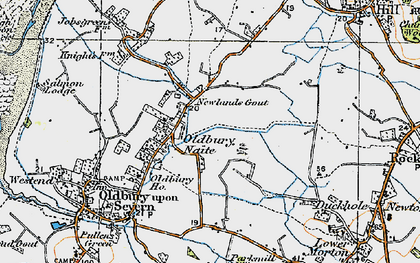 Old map of Oldbury Naite in 1919