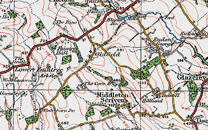 Old map of Oldfield in 1921