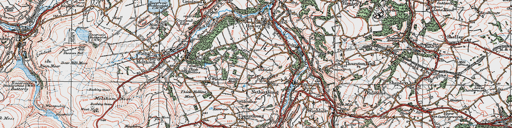 Old map of Oldfield in 1924