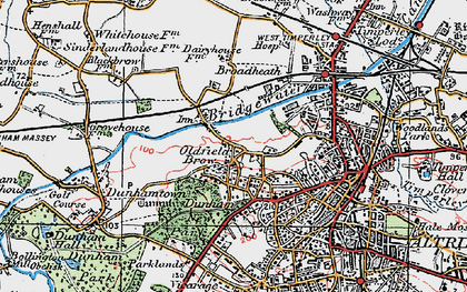 Old map of Oldfield Brow in 1923