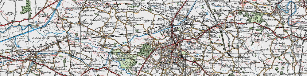 Old map of Oldfield Brow in 1923