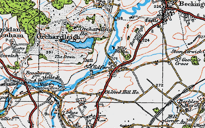 Old map of Oldford in 1919