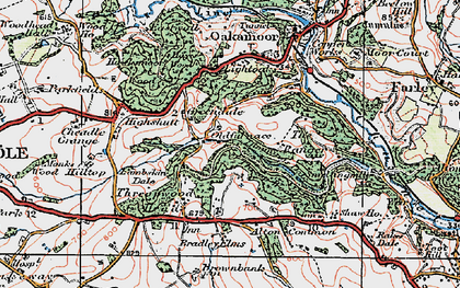 Old map of Oldfurnace in 1921