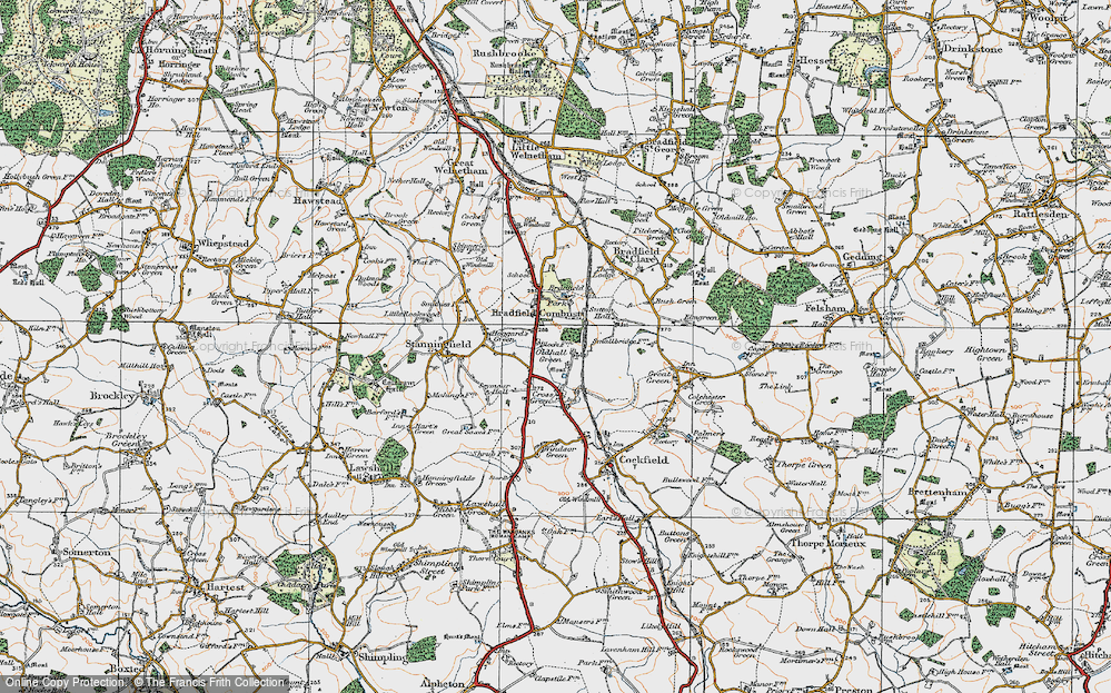 Old Map of Oldhall Green, 1921 in 1921