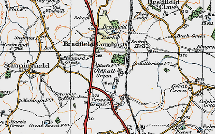 Old map of Oldhall Green in 1921