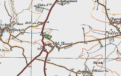 Old map of Oldhurst in 1920