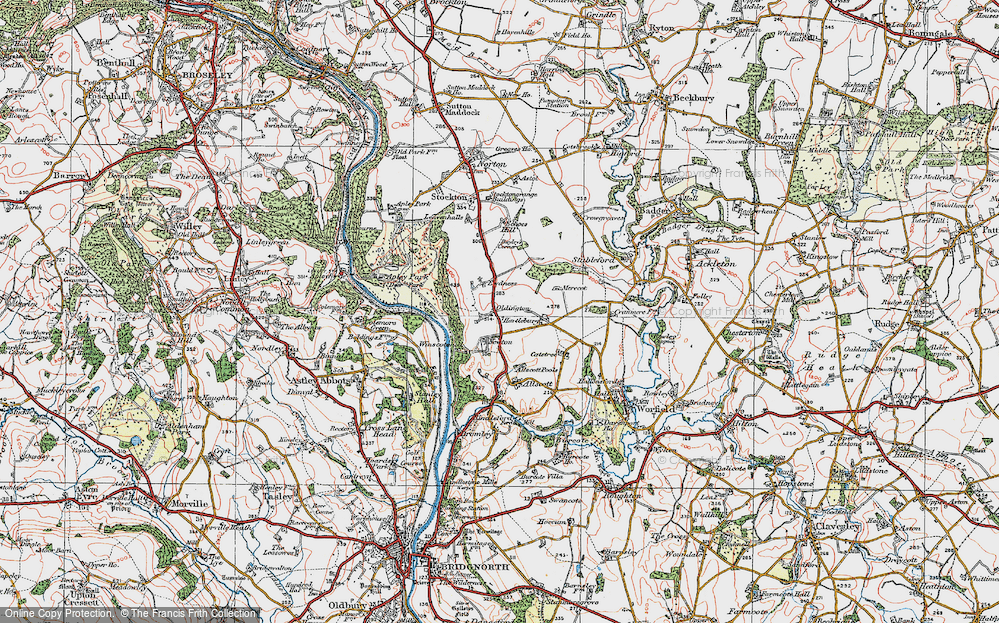 Old Map of Oldington, 1921 in 1921