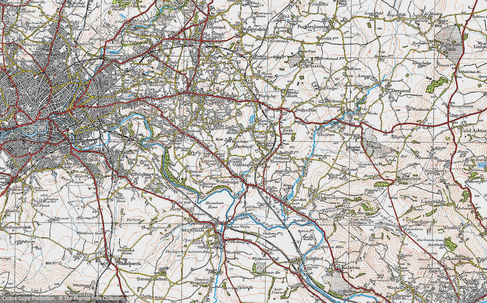 Old Map of Oldland, 1919 in 1919