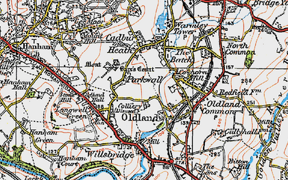Old map of Oldland in 1919