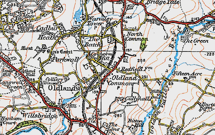 Old map of Oldland Common in 1919