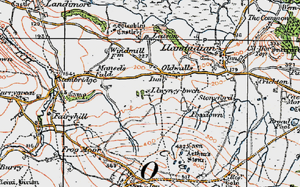 Old map of Oldwalls in 1923