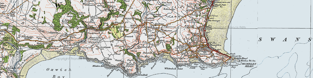 Old map of Oldway in 1923
