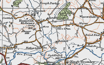 Old map of Bancroft in 1921