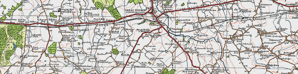 Old map of Olives in 1919