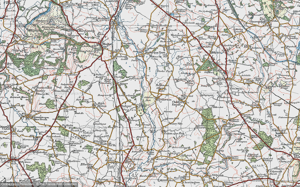 Old Map of Ollerton, 1921 in 1921