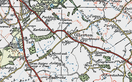 Old map of Ollerton in 1923