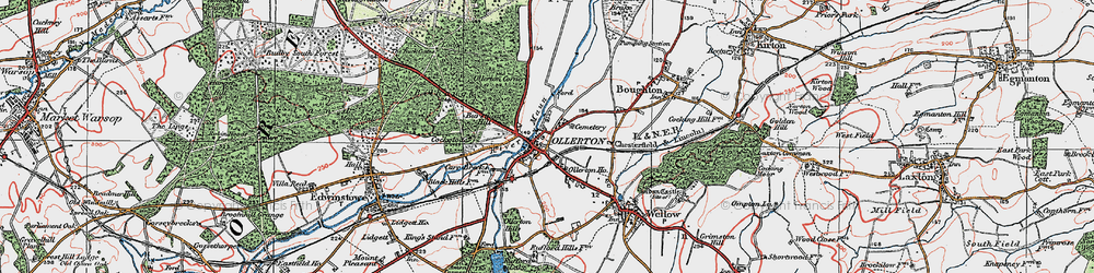 Old map of Bilhaugh in 1923