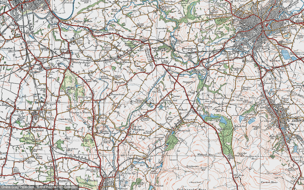 Old Map of Ollerton Fold, 1924 in 1924