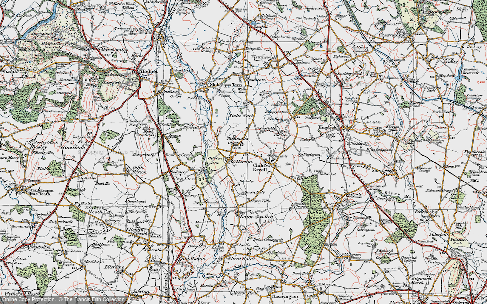 Old Map of Ollerton Lane, 1921 in 1921